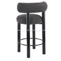 New fashion black minimalist style armless bar chair